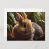 Carte postale adorable de Pâques (Devant / Derrière)