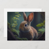 Carte postale adorable de Pâques (Devant / Derrière)