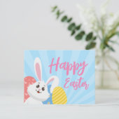 Carte postale adorable de Pâques Rabbit (Debout devant)