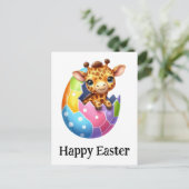 Carte Postale Adorable drôle mignonne Bébé de Pâques Giraffe (Debout devant)