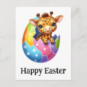 Carte Postale Adorable drôle mignonne Bébé de Pâques Giraffe (Devant)