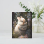 Carte postale adorable et adorable lapin (Debout devant)