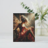 Carte Postale Adorable fée assise dans un rayon de soleil (Debout devant)