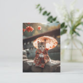 Carte Postale Adorable Geisha Kitten (Debout devant)