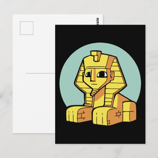 Carte Postale Adorable Grand Sphinx d'Égypte (Devant / Derrière)