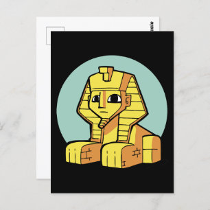 Carte Postale Adorable grand sphinx égyptien