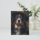 Carte Postale Adorable Halloween Bernese Mountain Dog (Debout devant)