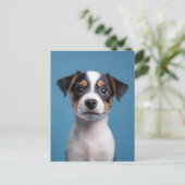 Carte Postale Adorable Jack Russell Terrier Portrait de chiot (Debout devant)