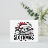 Carte Postale Adorable Joyeux Slothmas (Debout devant)