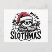 Carte Postale Adorable Joyeux Slothmas (Devant)