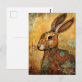 Carte Postale Adorable Lapin (Devant / Derrière)