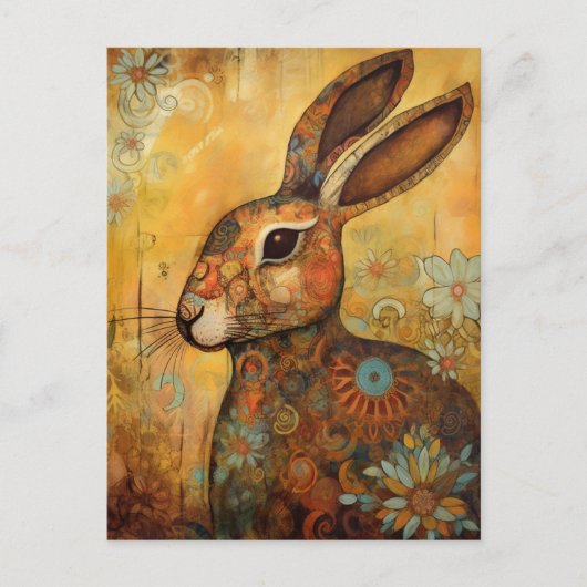 Carte Postale Adorable Lapin (Devant)