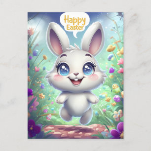 Carte postale adorable Lapin de Pâques