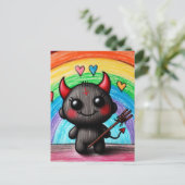 Carte Postale Adorable Little Devil Critter Enfants comme IA Art (Debout devant)