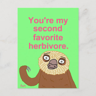 Carte postale adorable Little Herbivore