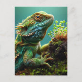 Carte Postale Adorable Lizard et Petits Plantes (Devant)
