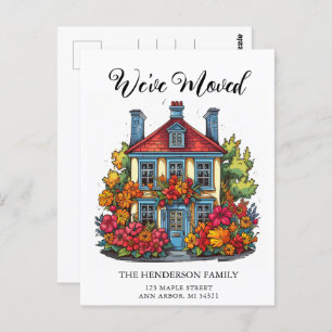Carte Postale Adorable Maison coloniale Moving Faire-part