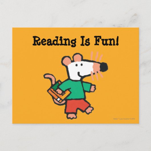Carte Postale Adorable Maisy aime à lire (Devant)