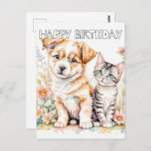 Carte Postale Adorable Meilleur Des Amis Pour Toujours (Devant / Derrière)