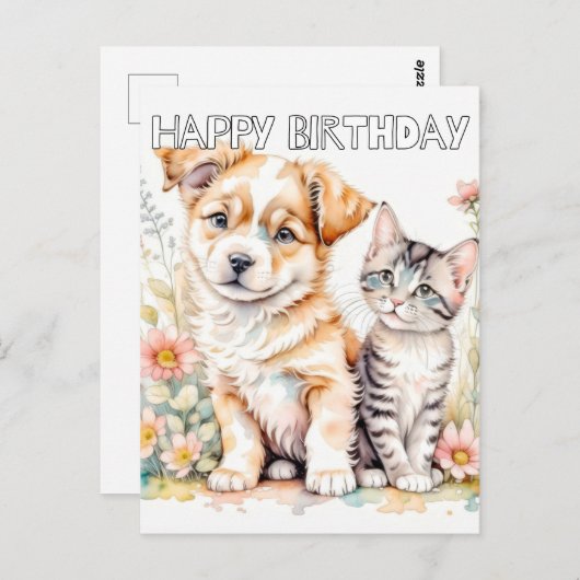 Carte Postale Adorable Meilleur Des Amis Pour Toujours (Devant / Derrière)