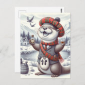 Carte Postale Adorable Otter écossais (Devant / Derrière)