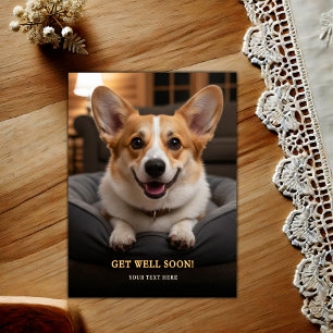 Carte Postale Adorable Pembroke Welsh Corgi Bon rétablissement