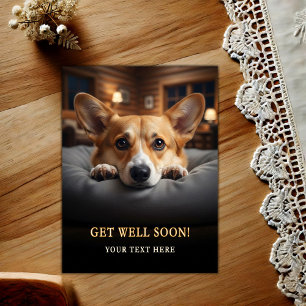 Carte Postale Adorable Pembroke Welsh Corgi Bon rétablissement
