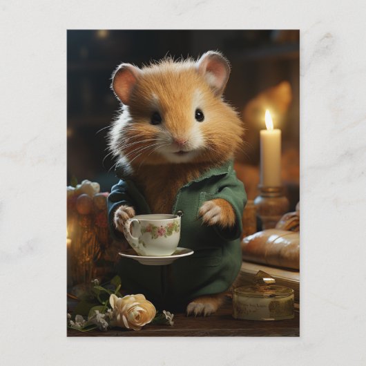 Carte Postale Adorable Petit Hamster (Devant)
