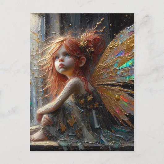 Carte Postale Adorable Petite Fée (Devant)