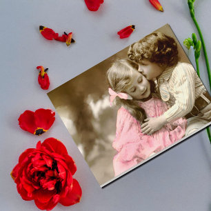 Carte Postale Adorable petite fille et garçon