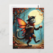 Carte Postale Adorable Pirate Kitty Fairy (Devant / Derrière)