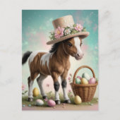Carte Postale Adorable poulain de Pâques (Devant)