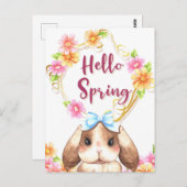 Carte postale adorable Rabbit (Devant / Derrière)