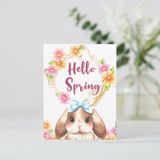 Carte postale adorable Rabbit (Debout devant)