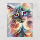 Carte Postale Adorable Rainbow Kitty (Devant)