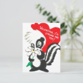 Carte Postale Adorable Skunk Valentine (Debout devant)