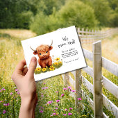 Carte Postale Adorable Vache de Highland Moving Faire-part