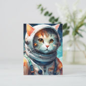 Carte Postale Adorable vaisseau astronaute (Debout devant)