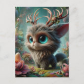 Carte Postale Adorable Veste Fluffy Kitten (Devant)