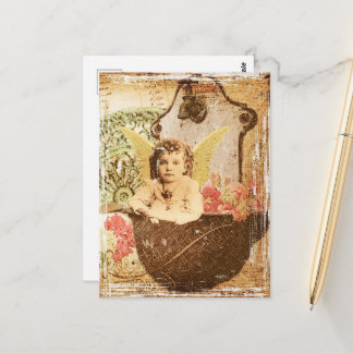 Carte Postale Adorable Vintage Garden Fairy Collage