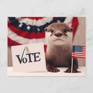 Carte Postale Adorable vote Otter