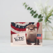 Carte Postale Adorable vote Otter (Debout devant)