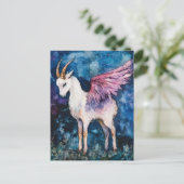 Carte Postale Adorable White Winged Goat (Debout devant)