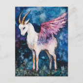 Carte Postale Adorable White Winged Goat (Devant)