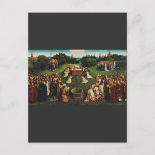 Carte Postale Adoration de l'agneau par Jan van Eyck