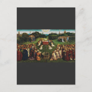 Carte Postale Adoration de l'Agneau par Jan van Eyck
