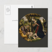 Carte Postale Adoration de l'Enfant Christ par Botticelli (Devant / Derrière)