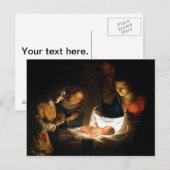 Carte Postale Adoration de l'Enfant Jésus - Honthorst (Devant / Derrière)