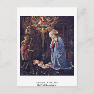 Carte Postale Adoration De L'Enfant Par Fra Filippo Lippi