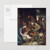 Carte Postale Adoration des bergers, 1630 (Devant / Derrière)